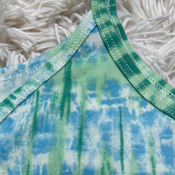 🎉HP🎉 Zenana Tie Dye Tank Top 💗 Green & Blue - Picture 10 of 14